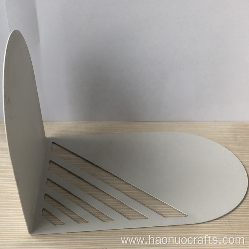 Simple white book stand office iron student bookend